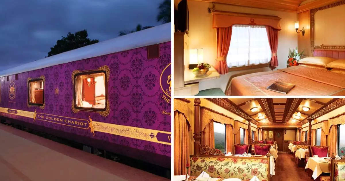 The train in India which has a parlor, restaurant and massage room, the view is amazing