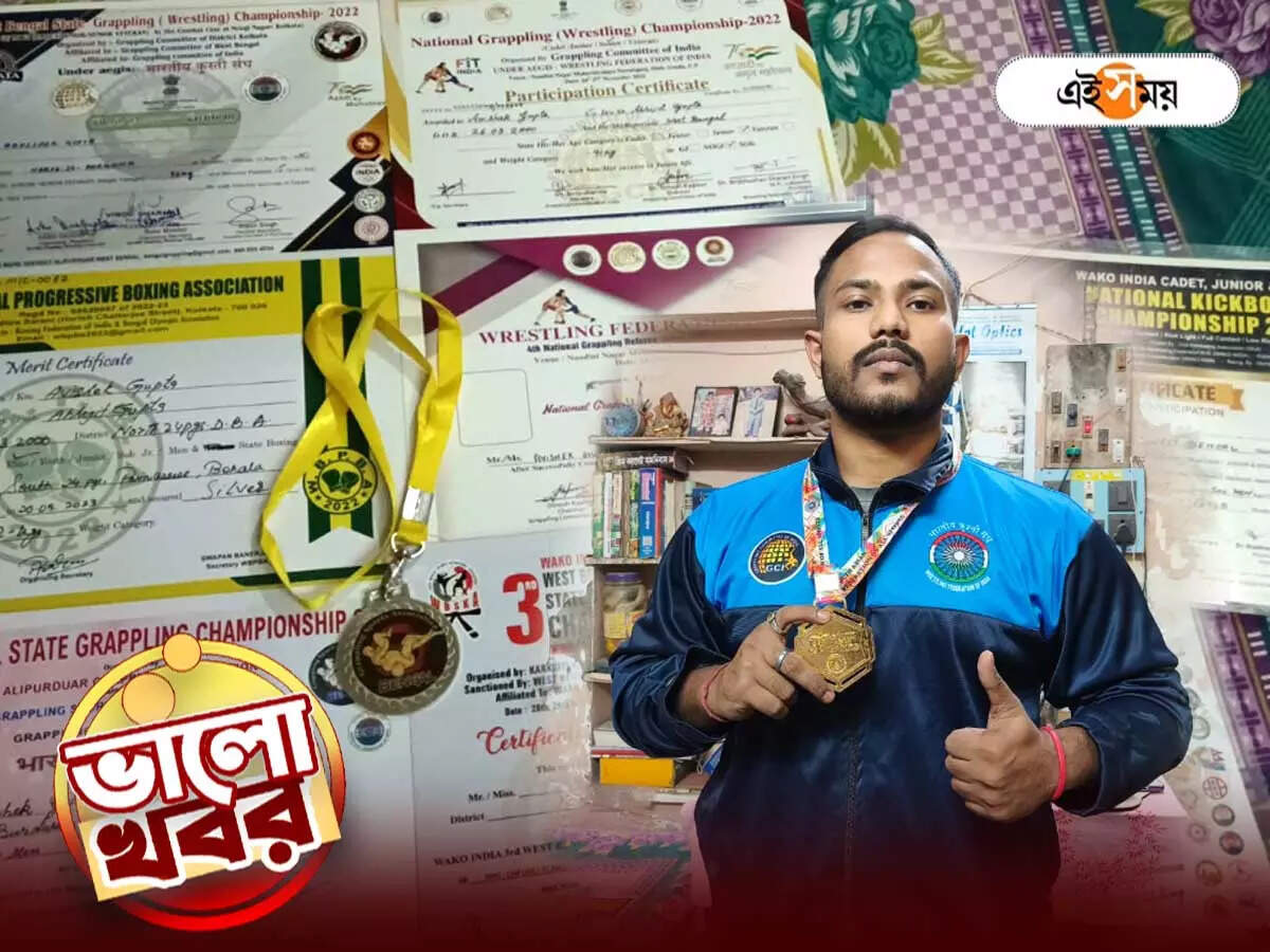 Wrestling Championship 2023 : বাংলাদেশকে হারিয়ে স্বর্ণপদক জয়, কুস্তিতে বাজিমাত নিমতার ‘সুলতান’ অভিষেকের – wrestling championship 2023 winner abhishek gupta from nimta is pride of west bengal