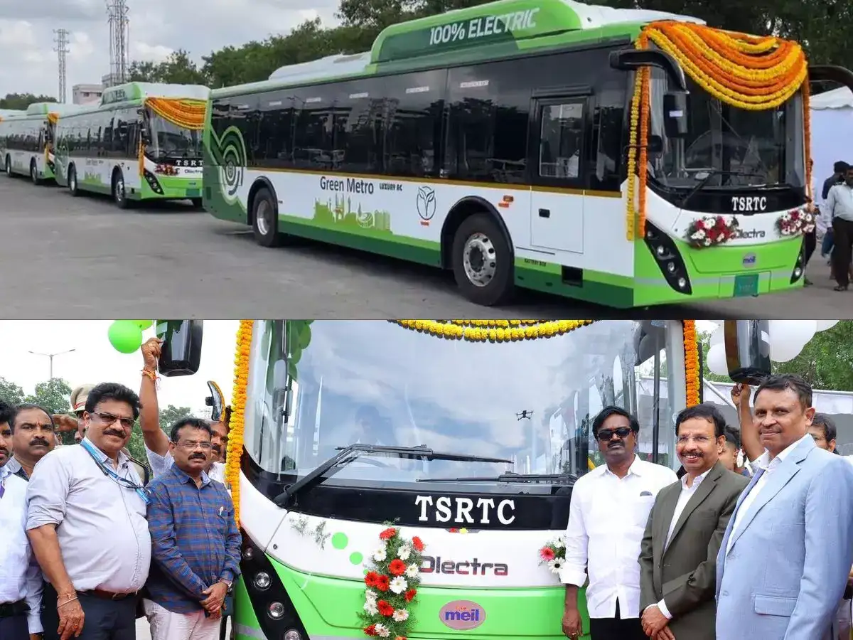 இ பேருந்தை விடுங்க... தெலங்கானா அரசு அறிமுகப்படுத்தியுள்ள 'எலெக்ட்ரிக் க்ரீன் மெட்ரோ சொகுசு ஏசி' பேருந்தை பாருங்க! 
