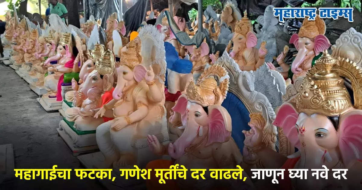 Ganesh Festival : महागाईचा फटका, गणेश मूर्तींचे दर वाढले, जाणून घ्या अपडेट