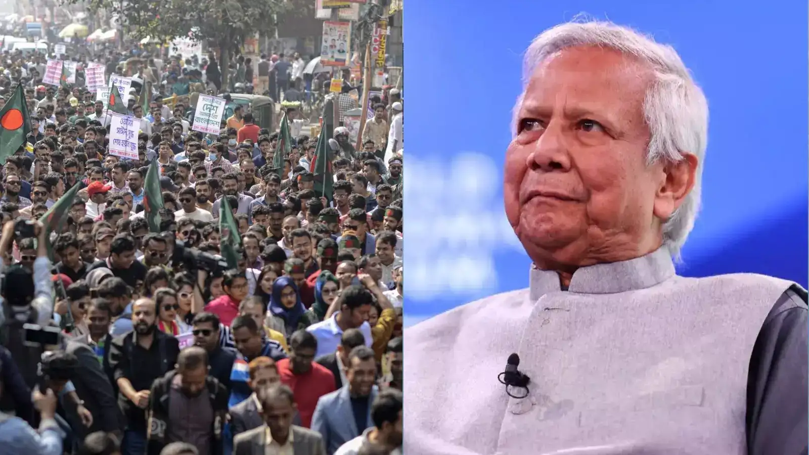 बांग्लादेश में राजनीतिक हलचल तेज, मोहम्मद यूनुस के घर और ऑफिस की सुरक्षा बढ़ी, विरोध-प्रदर्शनों पर बैन - Navbharat Times
