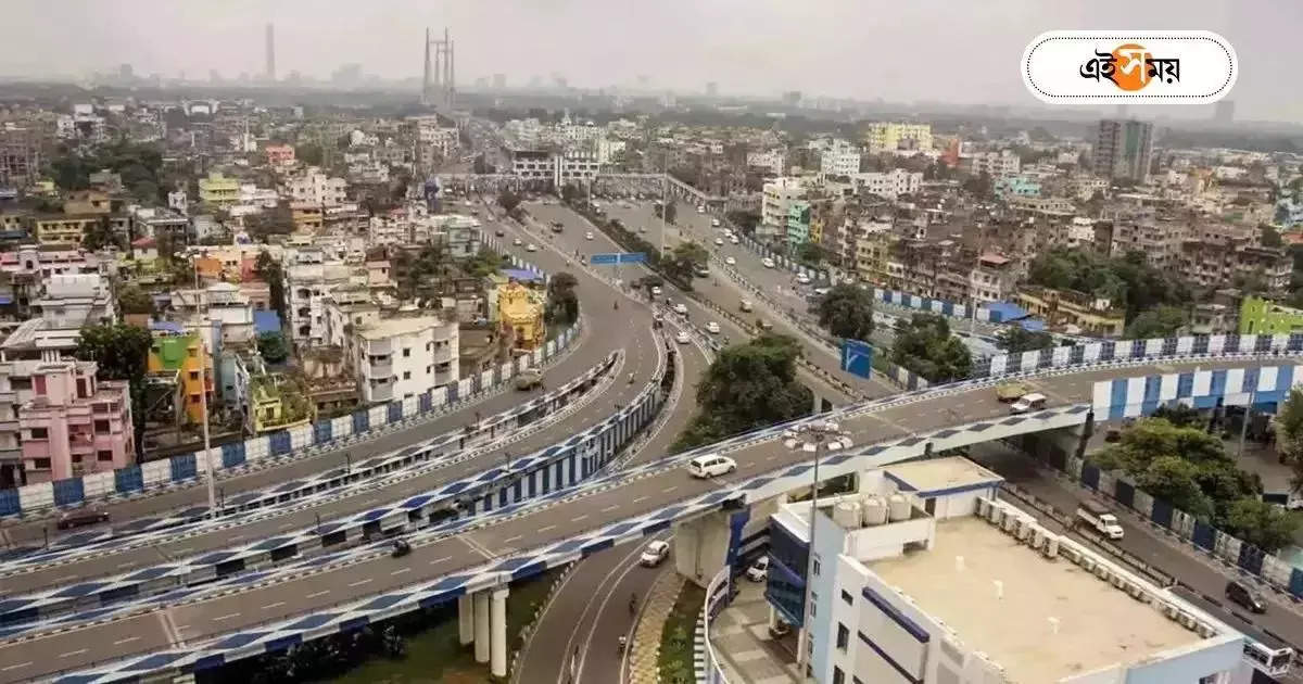 Maa Flyover : মা ফ্লাইওভারের আর্চে উঠে আত্মহত্যার হুমকি যুবকের, ছুটির সকালে হুলস্থুল কাণ্ড – man climbs on the top of the maa flyover and given suicide threat