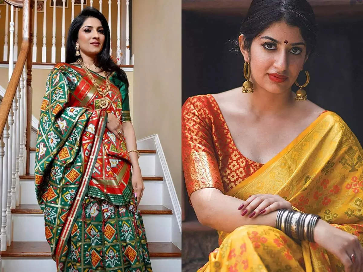 Saree Blouse Designs Latest: Saree for Farewell party in School, Saree Look  for Party, Boat Neck Blouse | Times Now Navbharat