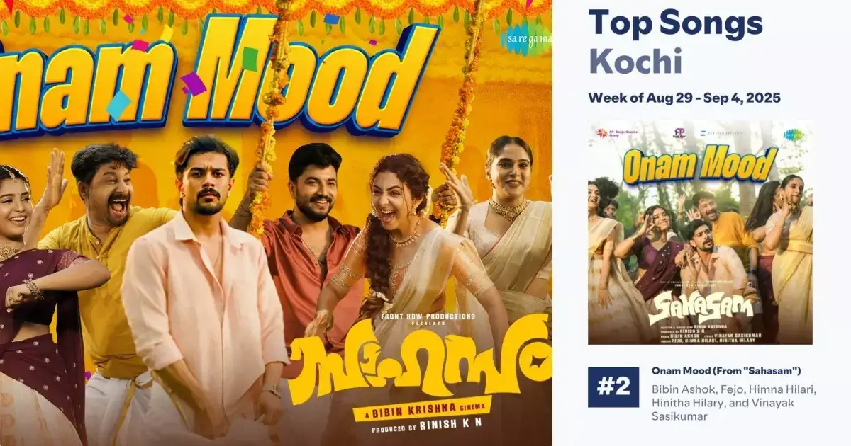 1.90 ലക്ഷം റീൽസുകൾ, 50,000 യൂട്യൂബ് ഷോർട്ട്‌സുകൾ! ഓണം മൂഡ് മാറ്റിയ മൂഡ് സോങ്, ​ഗ്ലോബൽ ഹിറ്റടിച്ച് സരിഗമയുടെ ഏത് മൂഡ്