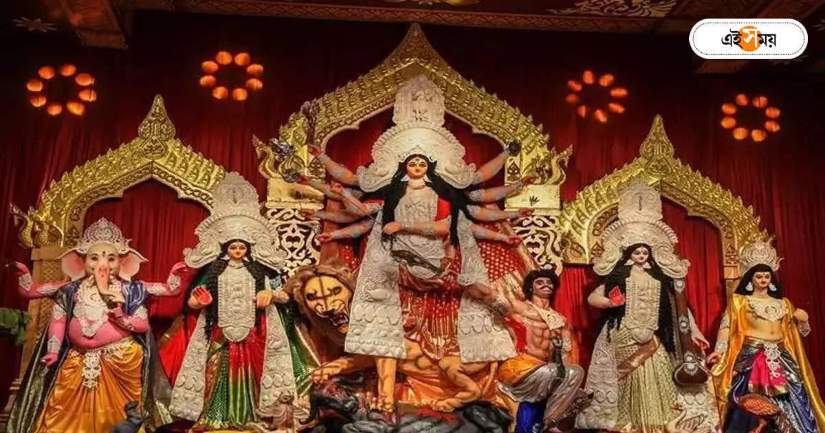 Durga Puja Pandal,মণ্ডপে শেষ রাতে জেগে পাহারা দেন শেখ হালিম – sheikh halim stood guard on the last night of durga puja in medinipur