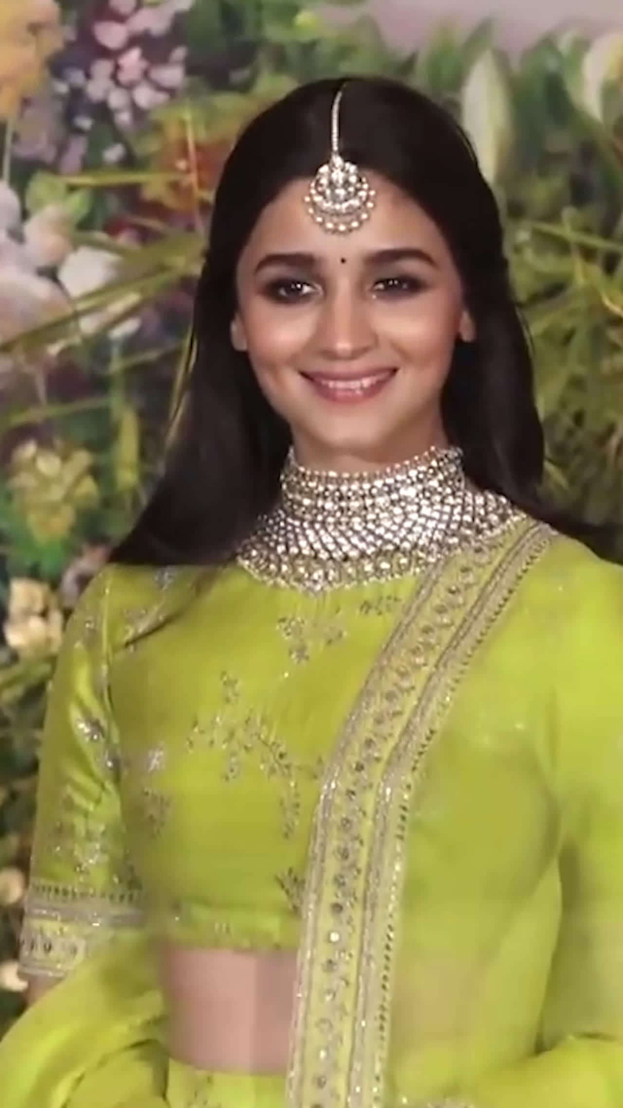 Alia bhatt 2024 green sabyasachi lehenga