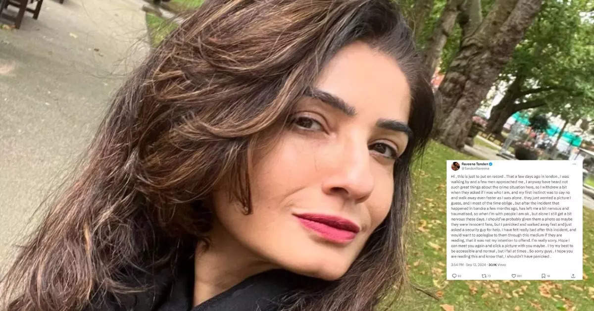 Raveena Tandon Apologizes for Skipping Photos with Fans in London: Here's Why She Panicked