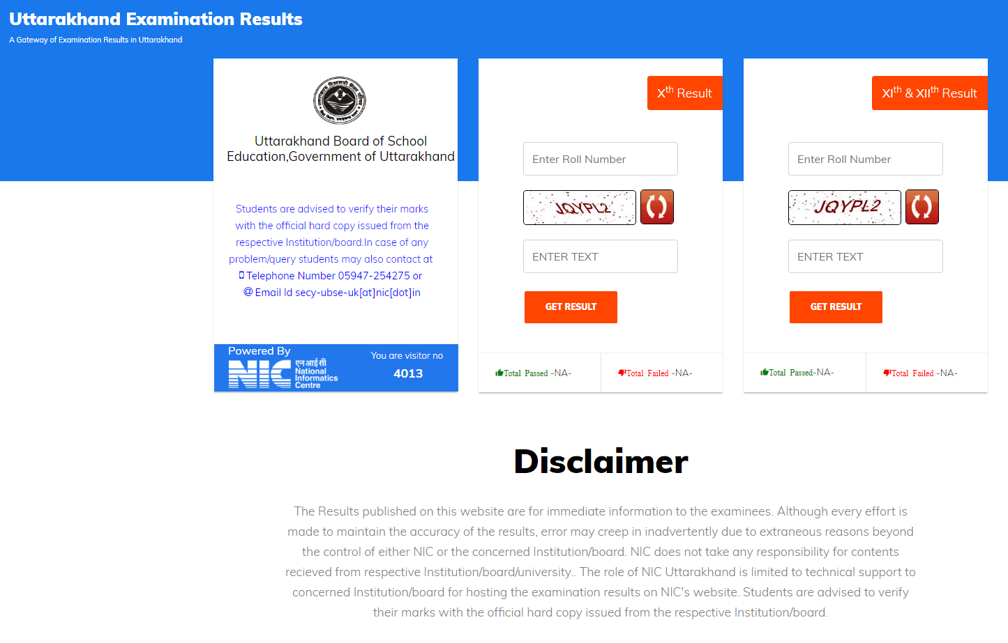 UK Board 10th 12th Result 2019