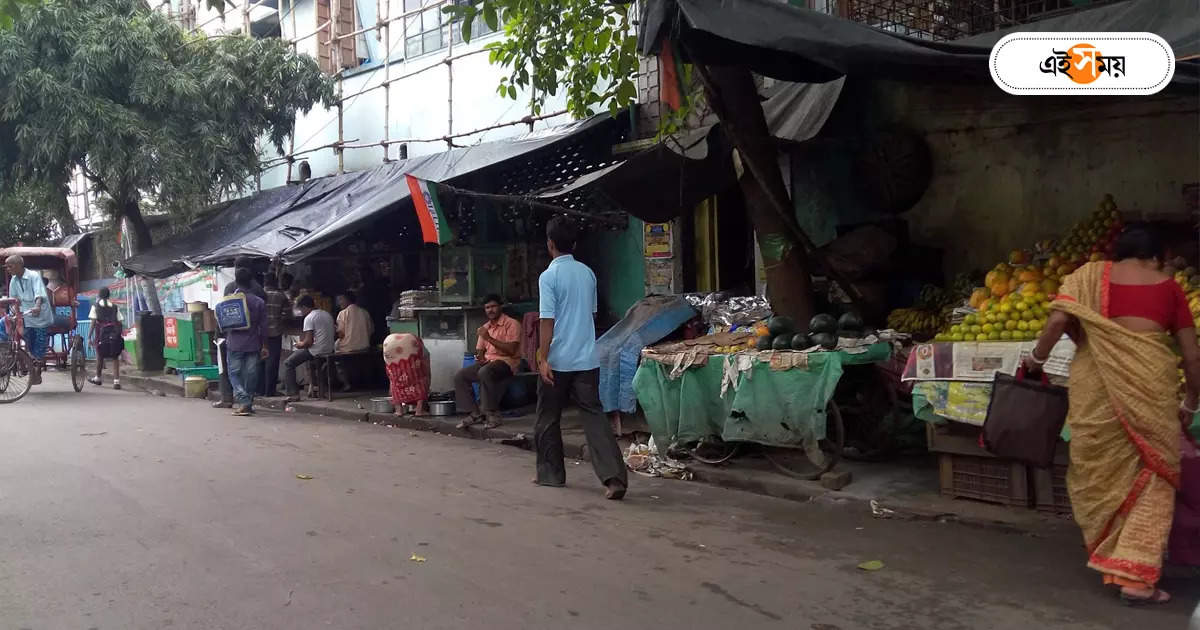 Footpath Stall,উচ্ছেদের মাঝেই রাতারাতি শতাধিক দোকান নিউ টাউনে – footpath stall start in new town within one month