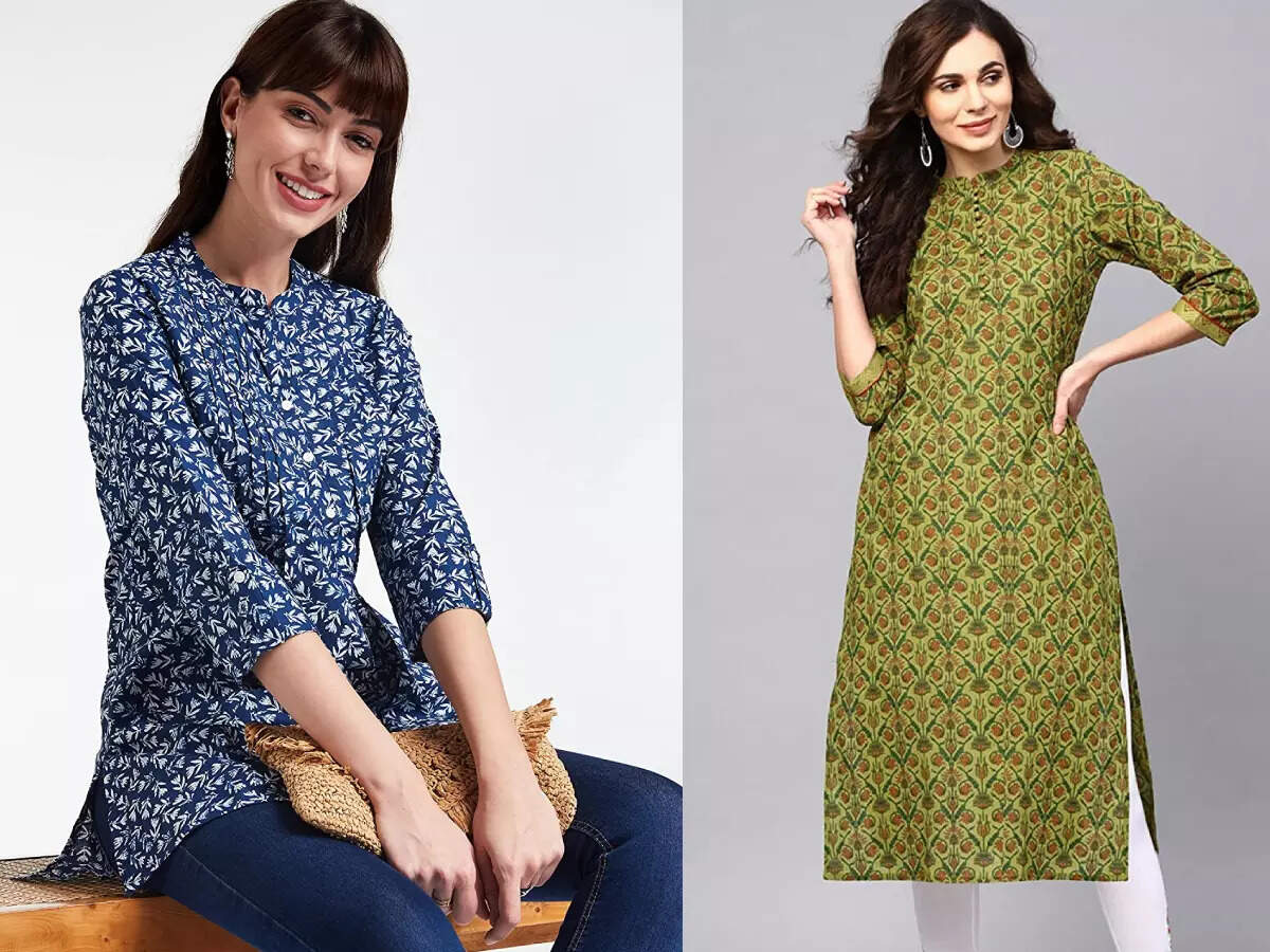 Buy KITCHEN SHOPEE Womens Cotton Empire Waist Kurti with Palazzo at Amazon in