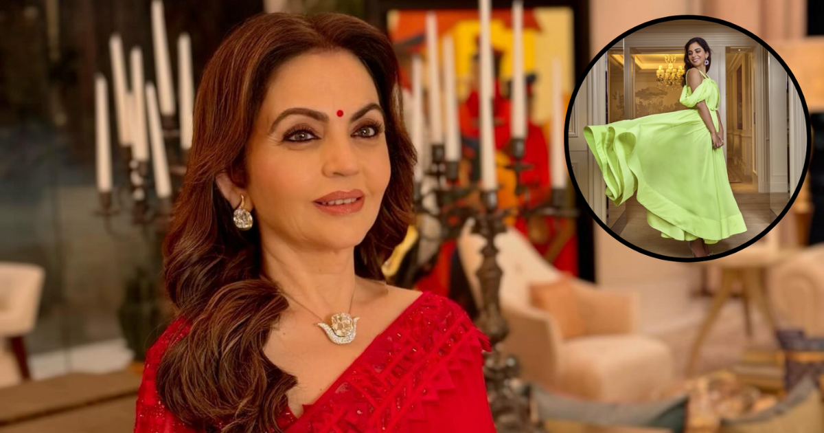 Isha's rosy cheeks and Nita Ambani's red bindi, the mother-daughter's desi-foreign look won everyone's heart.