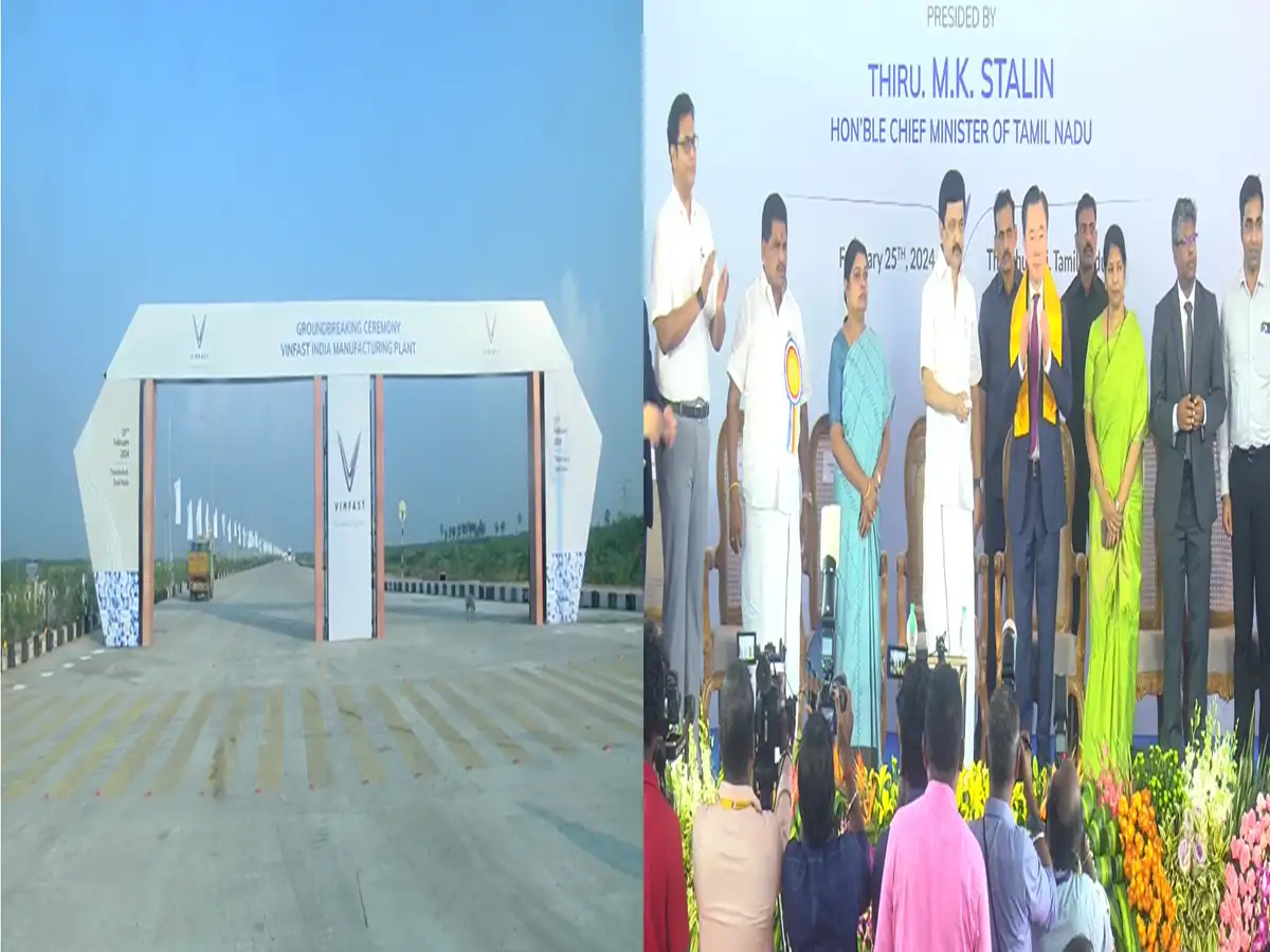 தூத்துக்குடியில் வின்பாஸ்ட் தொழிற்சாலைக்கு அடிக்கல் நாட்டிய தமிழக முதலமைச்சர்! 3500 பேருக்கு வேலைவாய்ப்பு! 