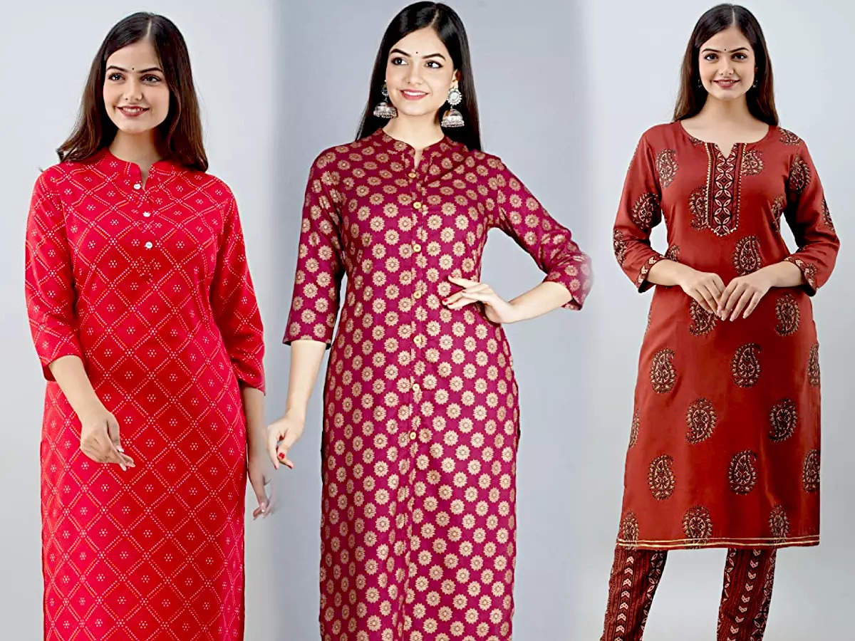 Buy Indistar Women's Combo Pack Offer (Set of 4 Printed Stitched Kurti)  Online @ ₹3425 from ShopClues