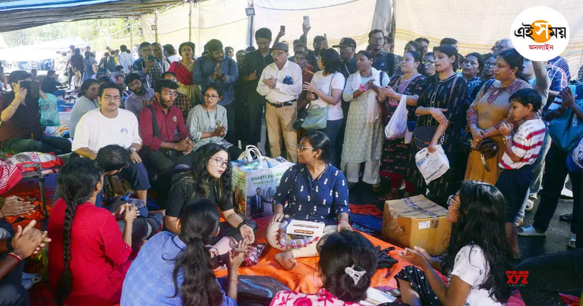 Junior Doctors Protest,ডাক্তারদের ধর্না স্থল থেকে খোলা হচ্ছে প্যান্ডেল, ত্রিপল, কী জানাল পুলিশ? – junior doctors dharna pandal opening by decorators creates controversy