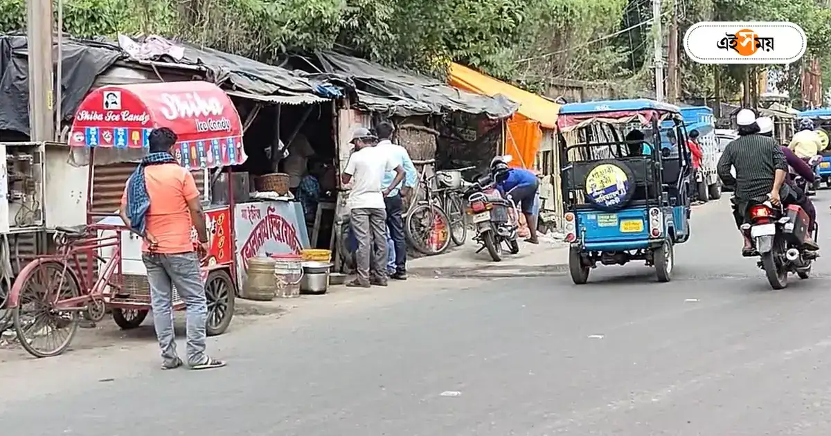 BT Road Footpath Disappeared Due To Encroachment Of Illegal Shops And Restaurants