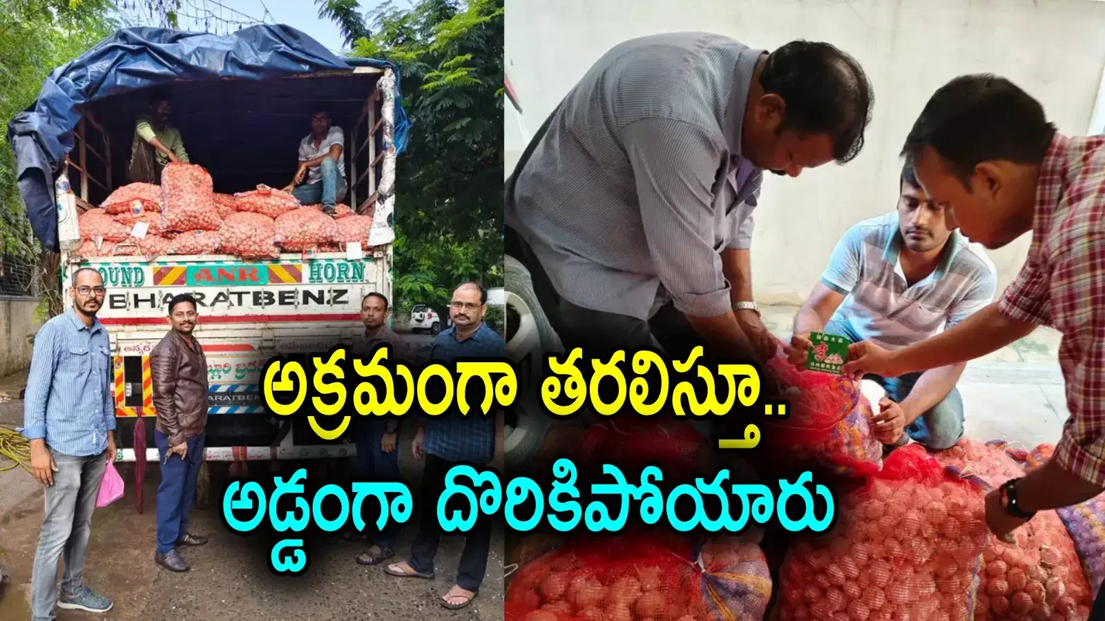 నెల్లూరు సమీపంలో వ్యాన్‌ను ఆపిన అధికారులు.. అందులో ఉన్నది చూసి షాక్..!