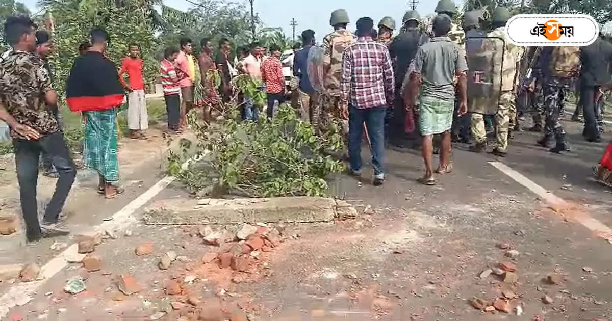 Lok Sabha Election 2024,ইটবৃষ্টি, কাঁদানে গ্যাসের শেল! বাদ গেল না কিছুই – trinamool bjp clash heated up in sandeshkhali on last day of lok sabha election