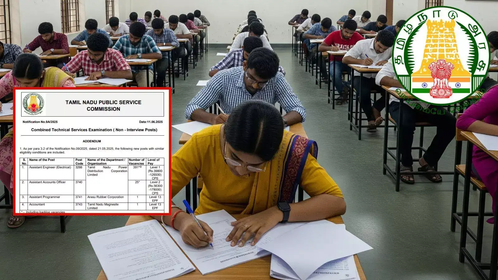 TNPSC தேர்வில் 418 பணியிடங்கள் கூடுதலாக சேர்ப்பு - அரசு பணிக்கு காத்திருப்பவர்களுக்கு மகிழ்ச்சி செய்தி! 