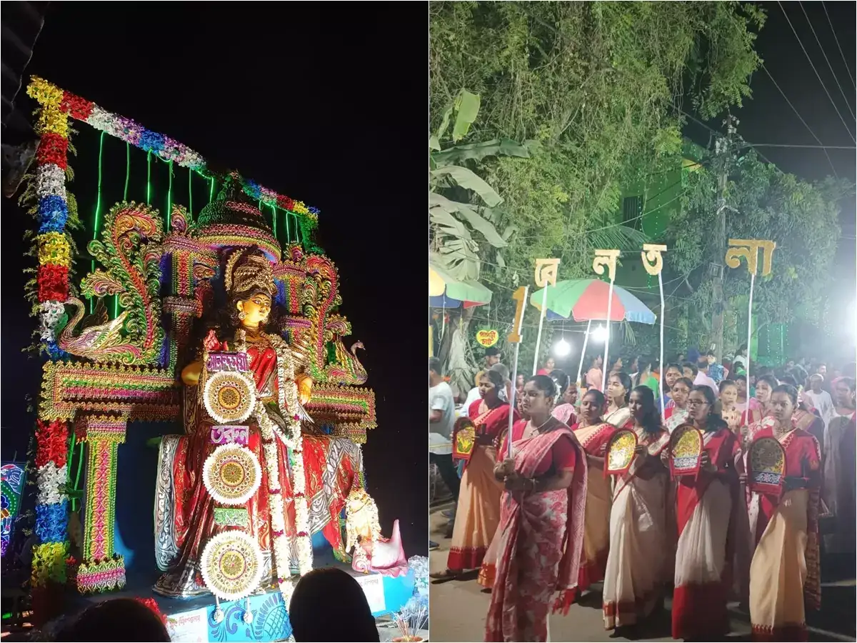 Puja Carnival: দুর্গাপুজোর পর এবার লক্ষ্মীপুজোর কার্নিভ্যাল, হাওড়ায় আয়োজন অভিনব শোয়ের – puja carnival organise for laxmi idol at howrah