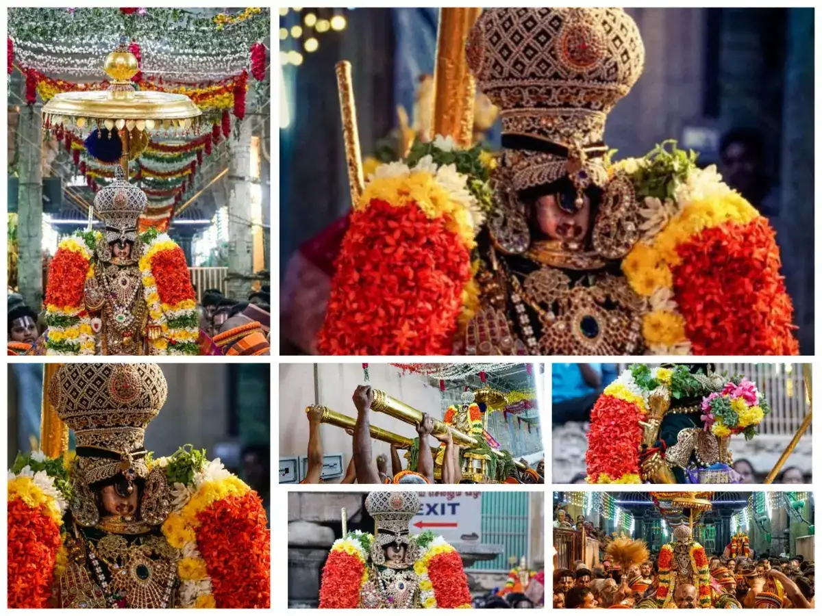 ஸ்ரீரங்கத்தில் வைகுண்ட ஏகாதசி பெருந்திருவிழா...இரண்டாம் நாள் உற்சவத்தில் முத்து கிரீடம் அணிந்து பக்தர்களுக்கு அருள் பாலிப்பு! 