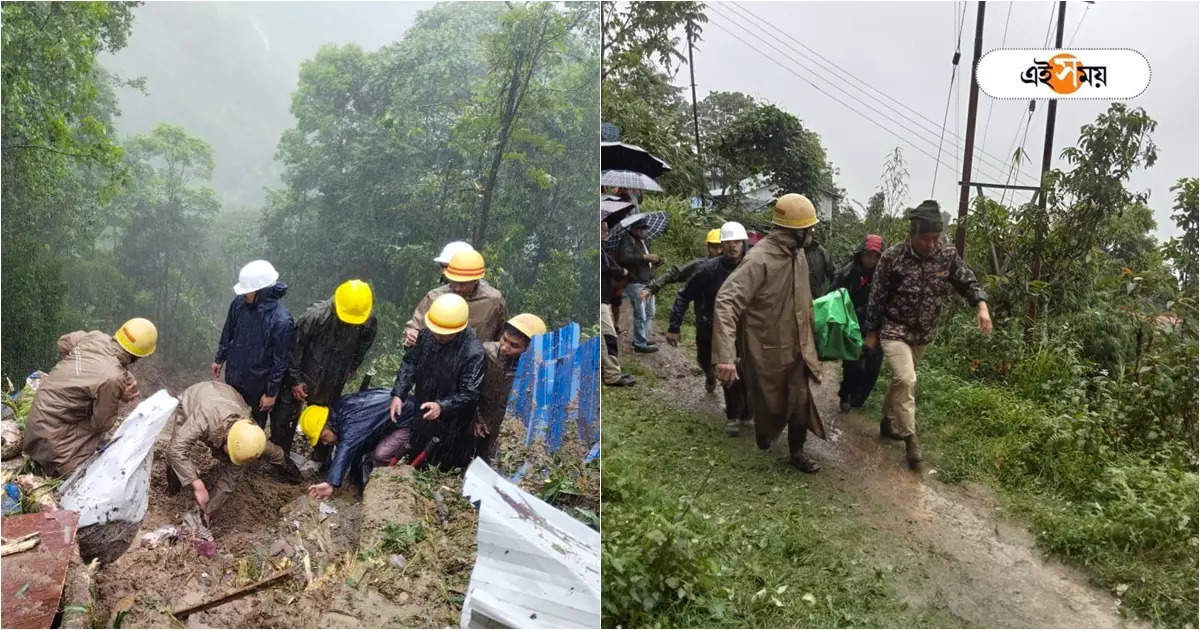 Darjeeling Landslide: পাহাড়ে আচমকা ধস, দার্জিলিংয়ে বাড়ি ভেঙে মৃত ১! চিন্তা বাড়াচ্ছে তিস্তার জলস্ফীতিও – one person died one more fear to struck at darjeeling landslide incident