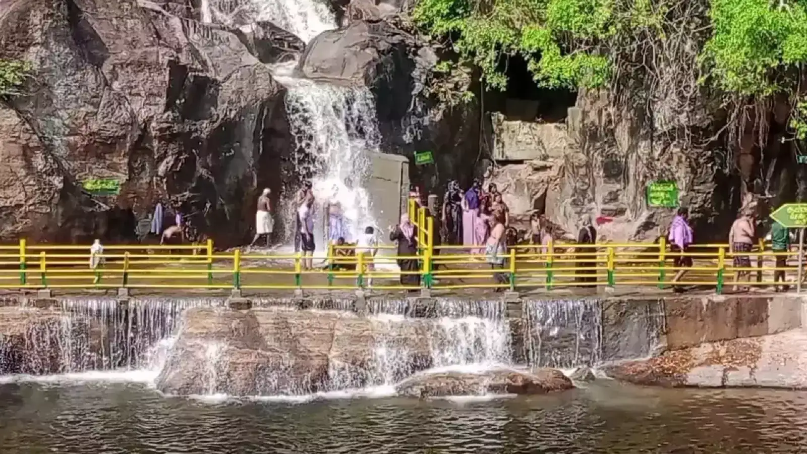 மணிமுத்தாறு அருவியில் மீண்டும் குளிக்க அனுமதி... குவியும் சுற்றுலா பயணிகள்! 