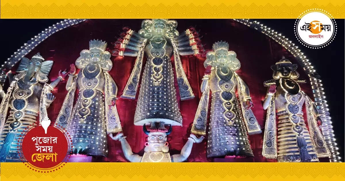 ১০৭ ফুটের দুর্গা, শহরের অদূরে এই পুজোয় উপচে পড়া ভিড় – sodepur sahid colony durga puja 107 ft idol theme details is here