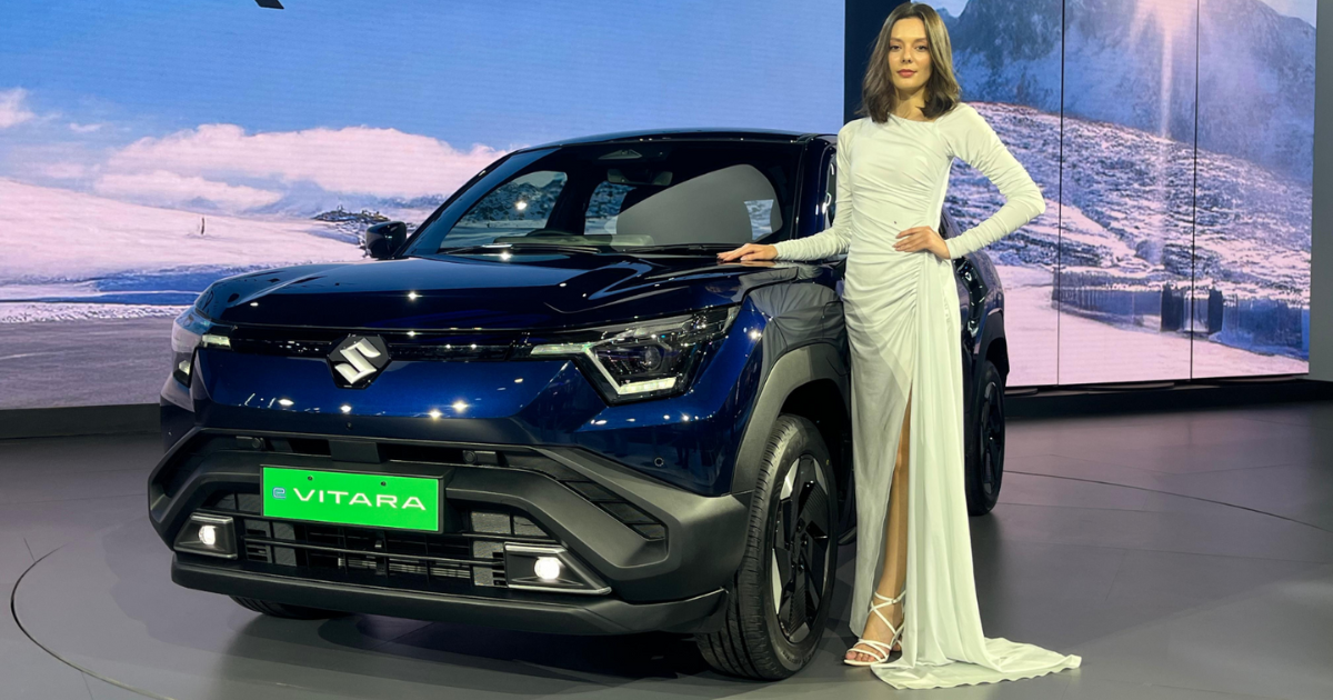 Auto Expo 2025: मारुति सुजुकी की पहली इलेक्ट्रिक एसयूवी e-Vitara ने चुराया दिल, 500 km रेंज के साथ बहुत कुछ खास - maruti suzuki e vitara unveils in india at bharat mobility