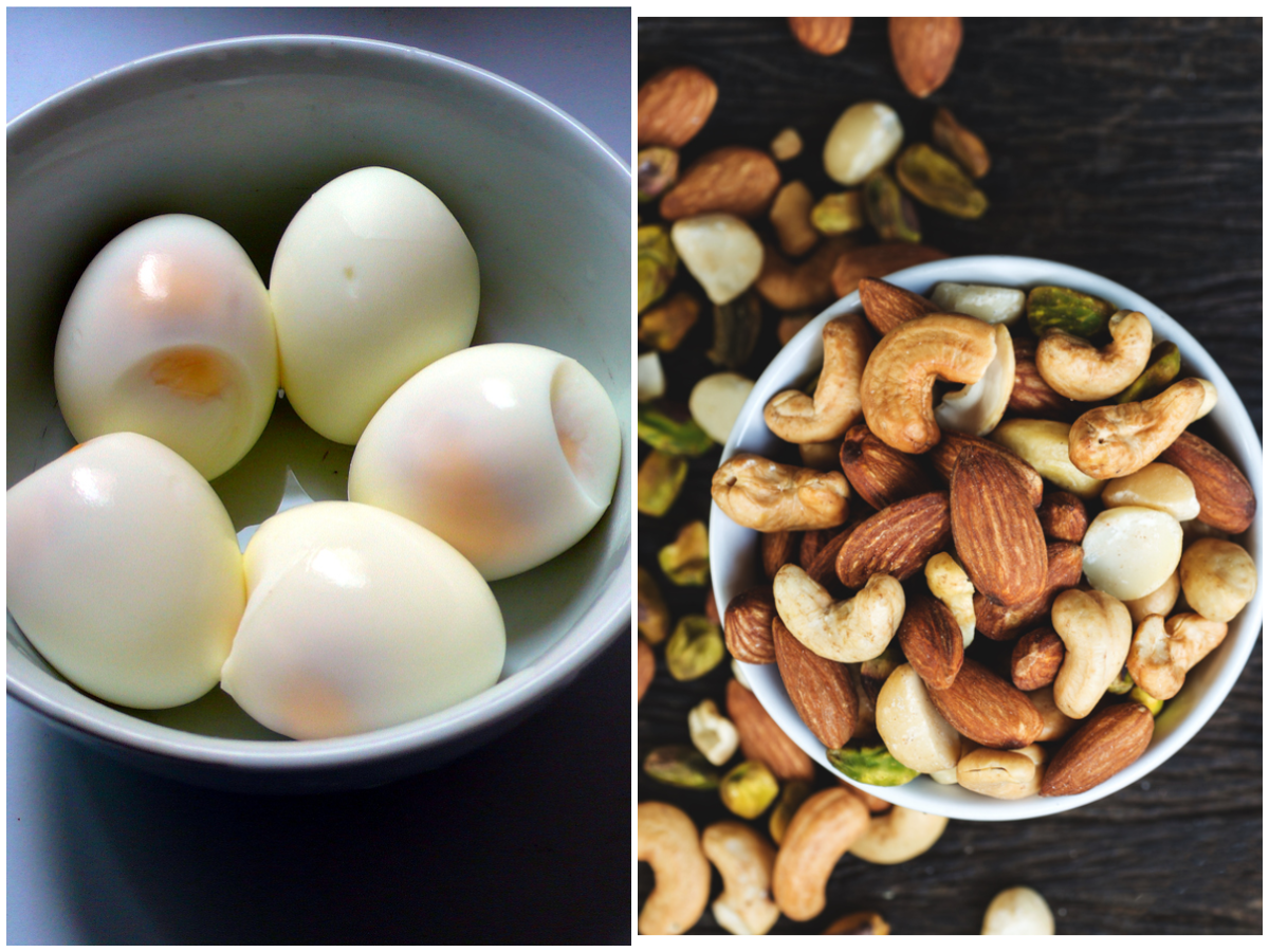 Eggs and dry fruits!  Which of these is good for breakfast?