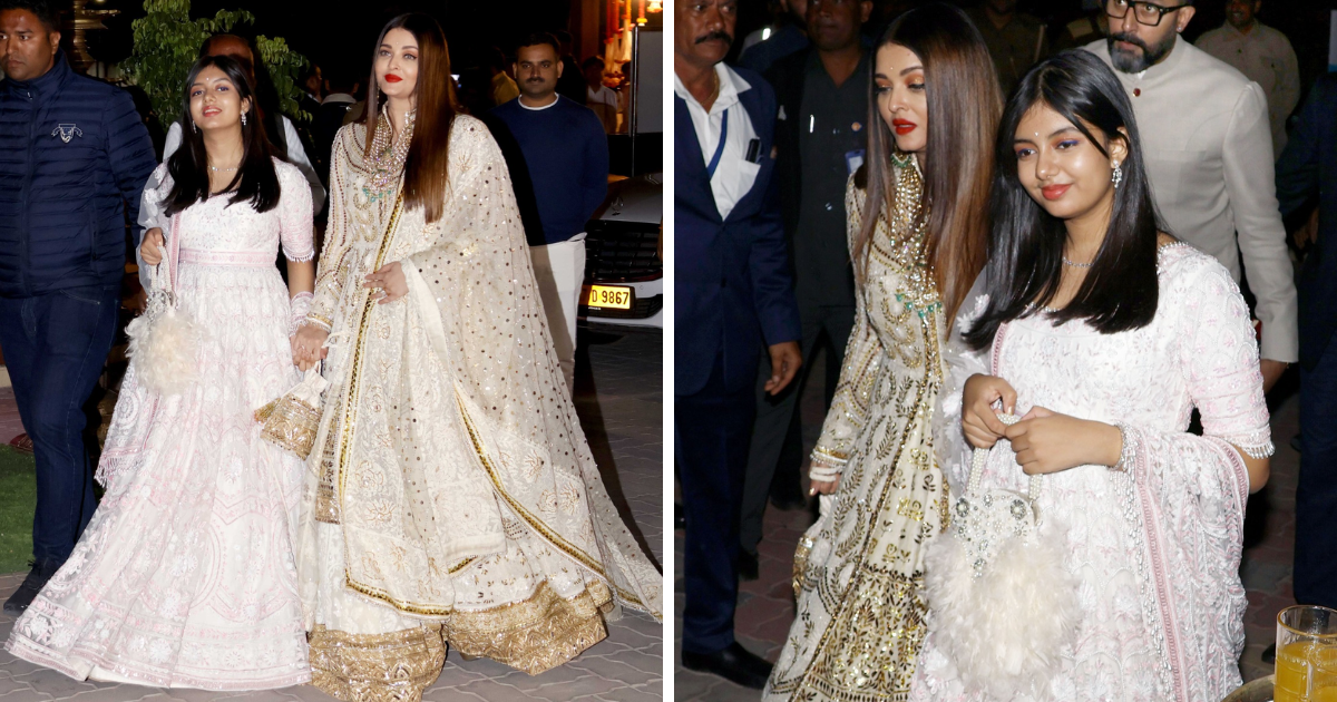 Abhishek, Aishwarya and Aardahya at Akash Ambani Engagement!