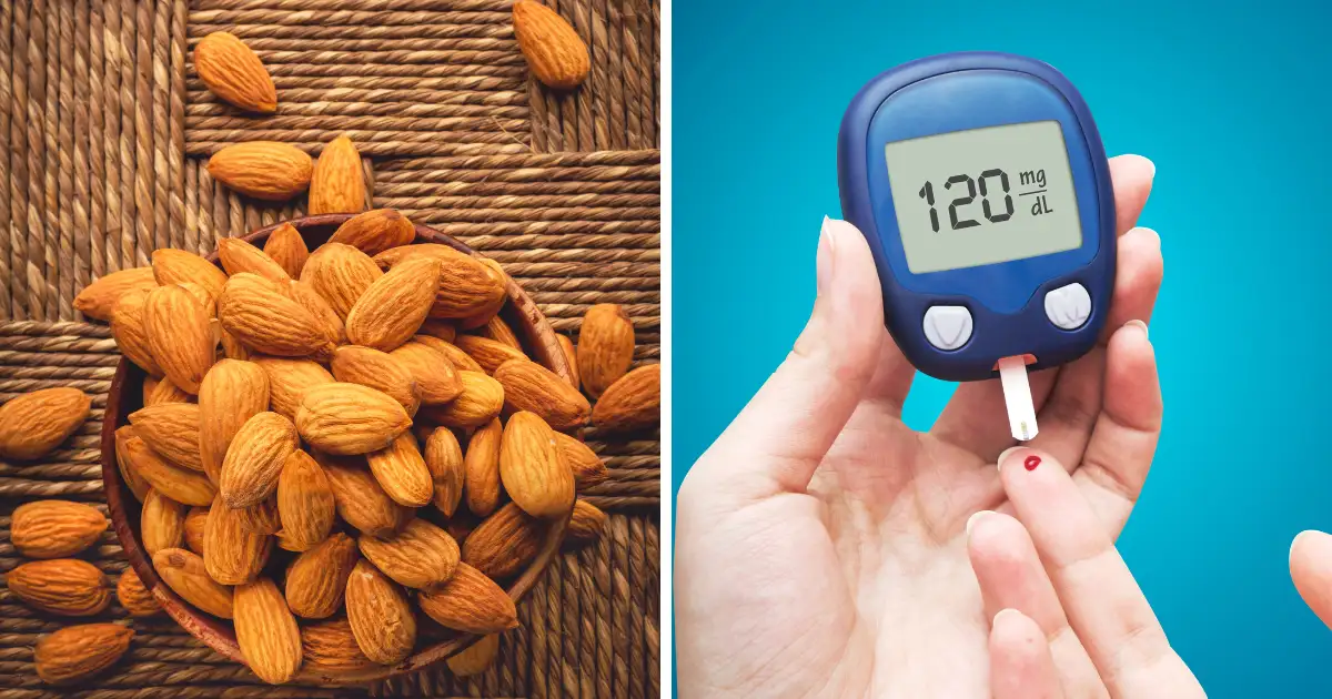 20 grams socked almonds for control blood sugar and diabetes