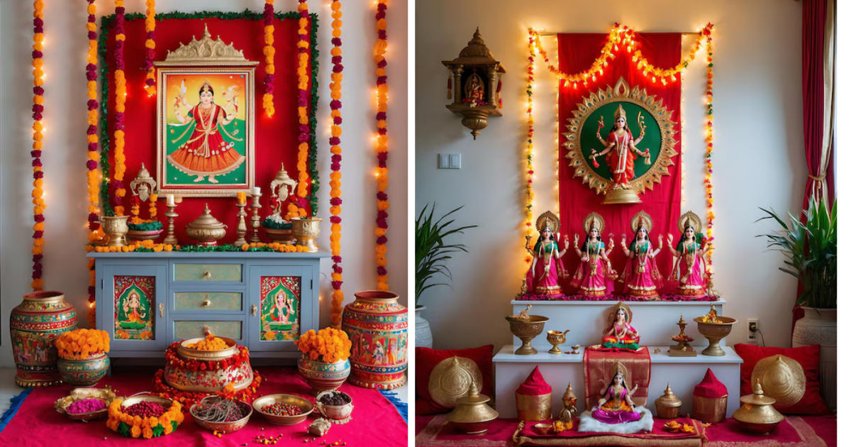 To worship in auspicious time, decorate the court of Maa Durga in your house like this, your sleeping luck will awaken.