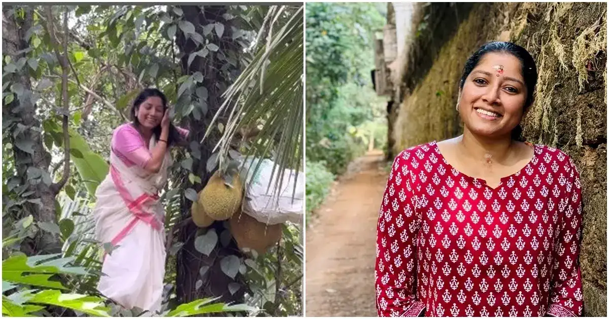 എനിക്കിത് നിസാരം! സാരിയുടുത്ത് പ്ലാവില്‍ കയറി ചക്ക ഇടുന്ന സിനിമാനടി! വൈറലായി അനുമോളുടെ വീഡിയോ