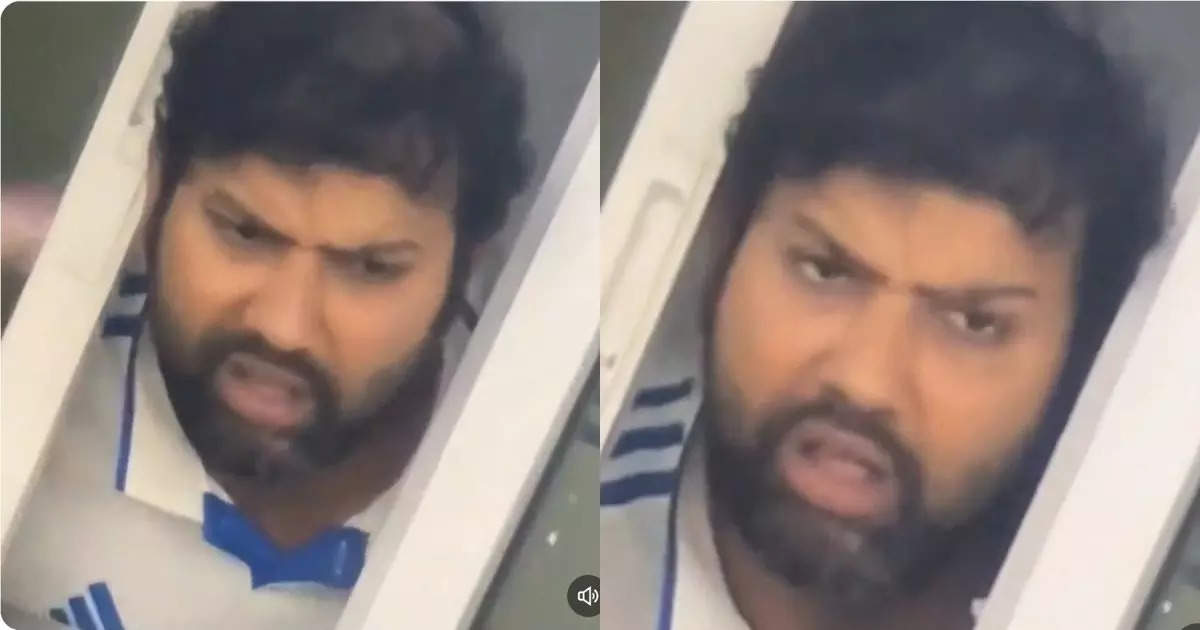 rohit sharma reaction from dressing room window meme wi vs ind