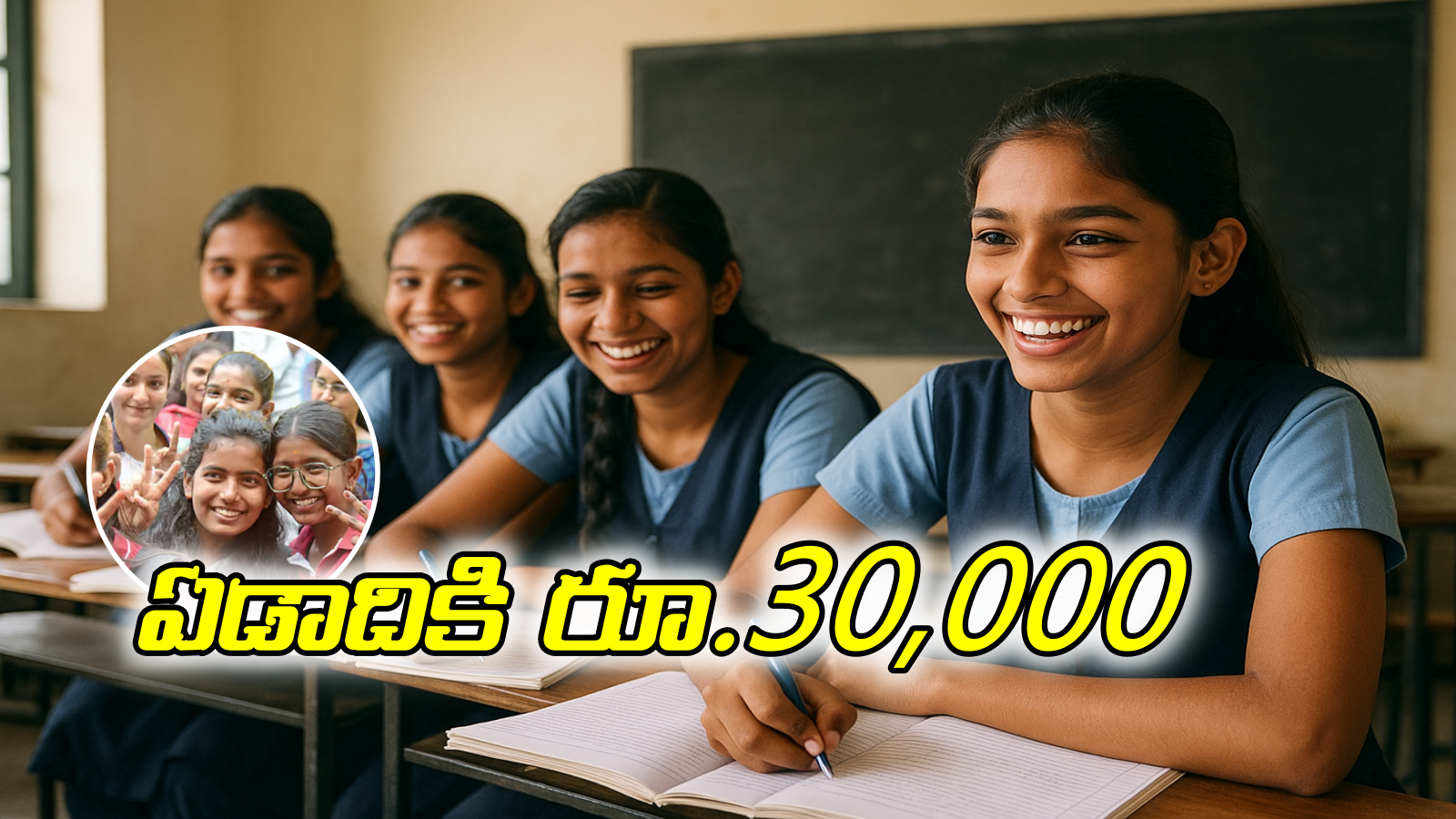 అమ్మాయిలకు గుడ్‌న్యూస్.. ఉన్నత చదువులకు ప్రభుత్వం అండ.. ఏడాదికి రూ.30,000 ఆర్థిక సాయం