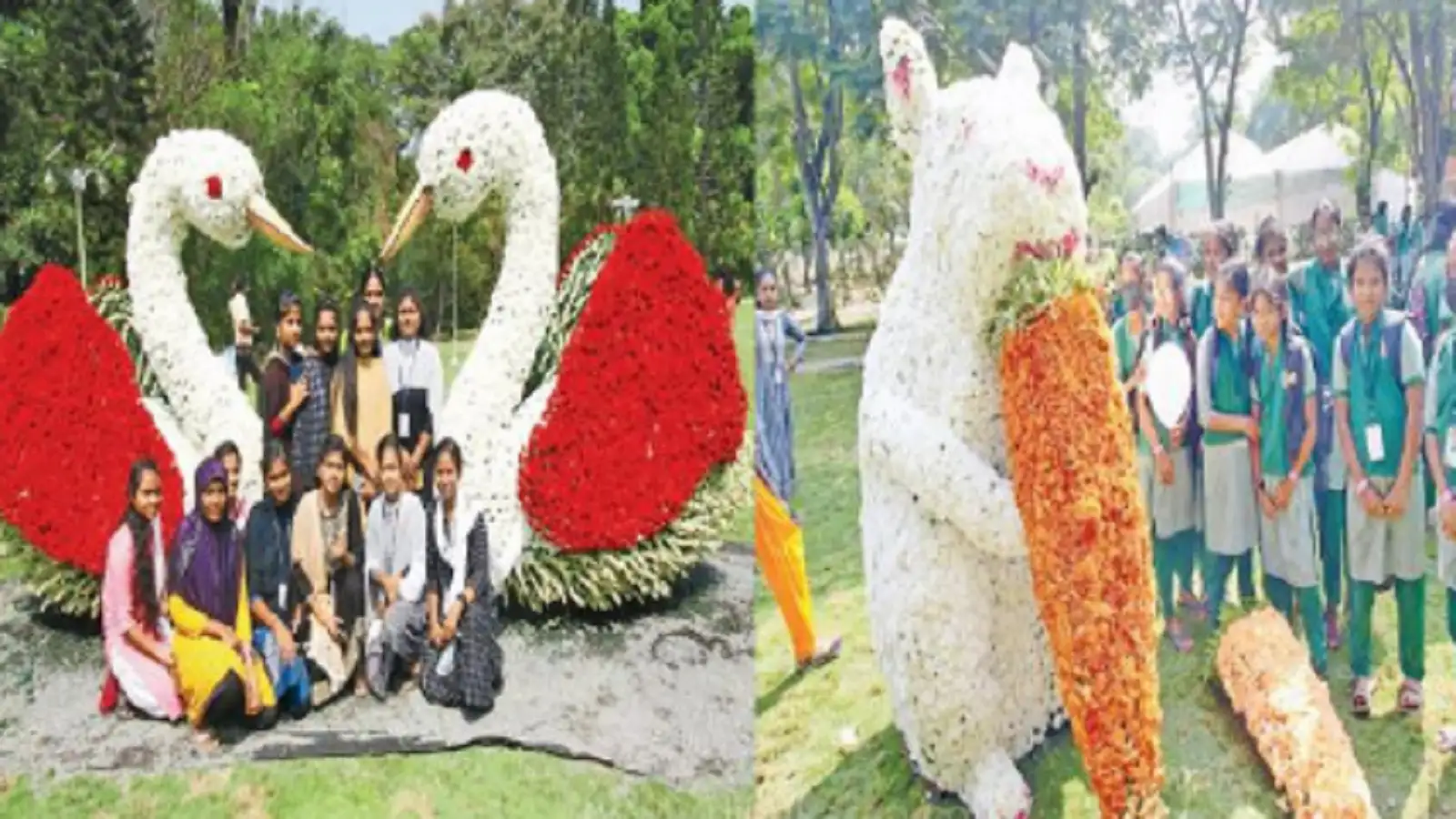 கோவை வேளாண் பல்கலைக்கழக தாவரவியல் பூங்காவில் ஏழாவது மலர் கண்காட்சி.... இந்த வார இறுதி வரை அலங்கார பொருட்கள் காட்சி! 