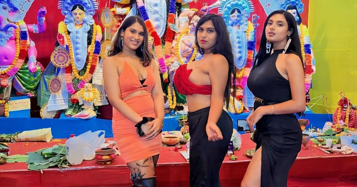 Controversy Erupts as Kolkata Model’s Outfit at Durga Puja Sparks Backlash