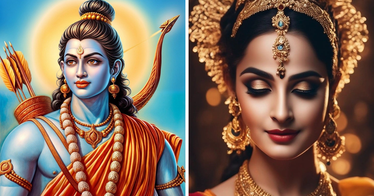 What colour clothes did Mother Sita wear during her exile? What is the meaning behind it?