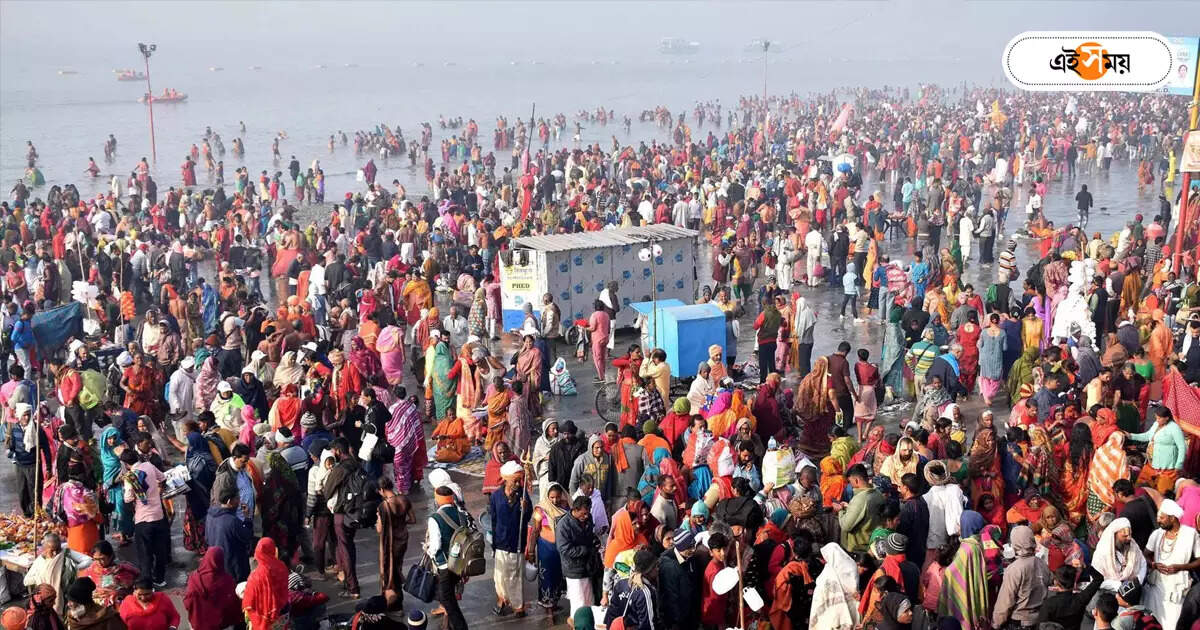 Gangasagar Mela : সাগরমেলার সুনাম ঢাকা পড়ছে প্লাস্টিক বর্জ্য়ে – gangasagar whole area ​​is covered with packet of polythene bags