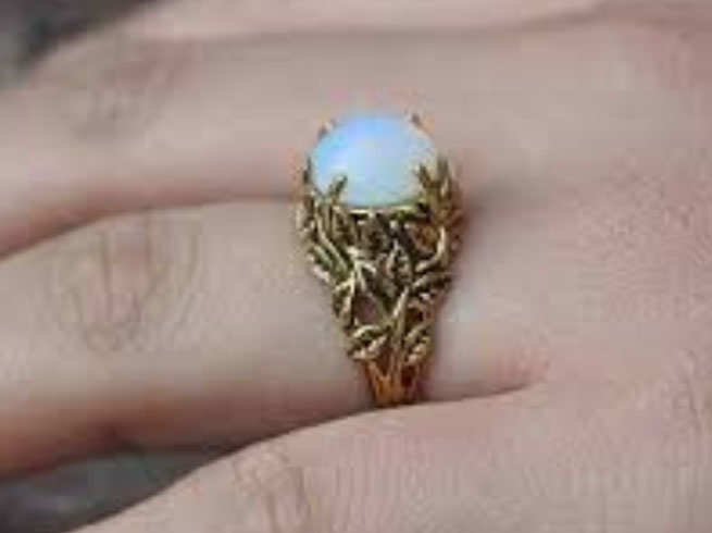 White Opal Ring – Australian - Jyotish Asha