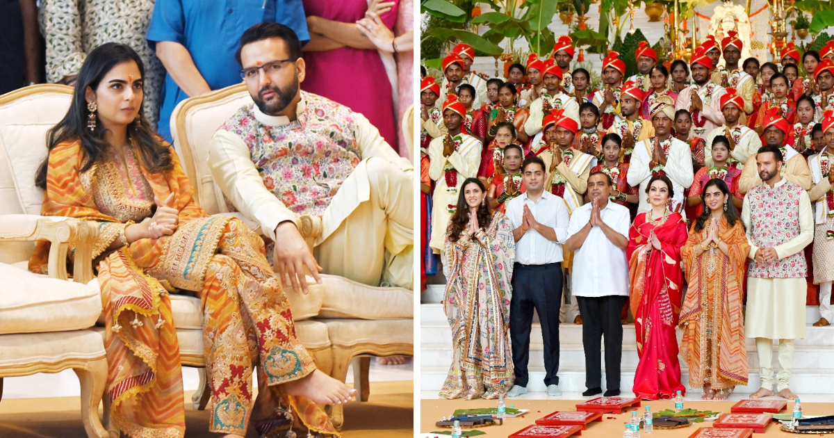 Isha Ambani wore a kurta worth thousands, not lakhs, when she reached the wedding everyone was stunned