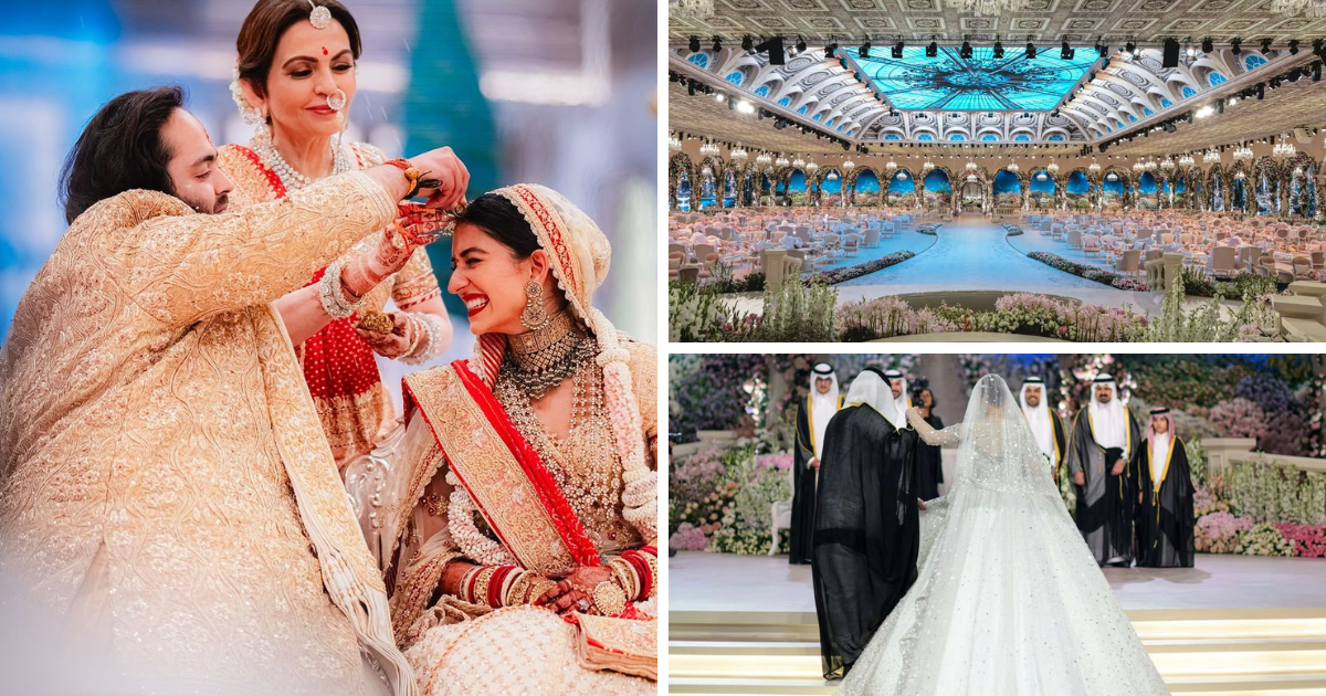 Extravagant Wedding in Qatar Stuns With 4 Million Flowers and Designer Gown