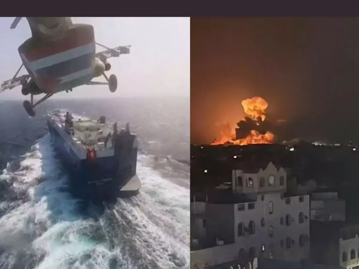 ஏமன் மீது அமெரிக்கா, இங்கிலாந்து தொடர் வான்வழித் தாக்குதல்.. கொன்று குவிக்கப்பட்ட ஹவுதீஸ்! 