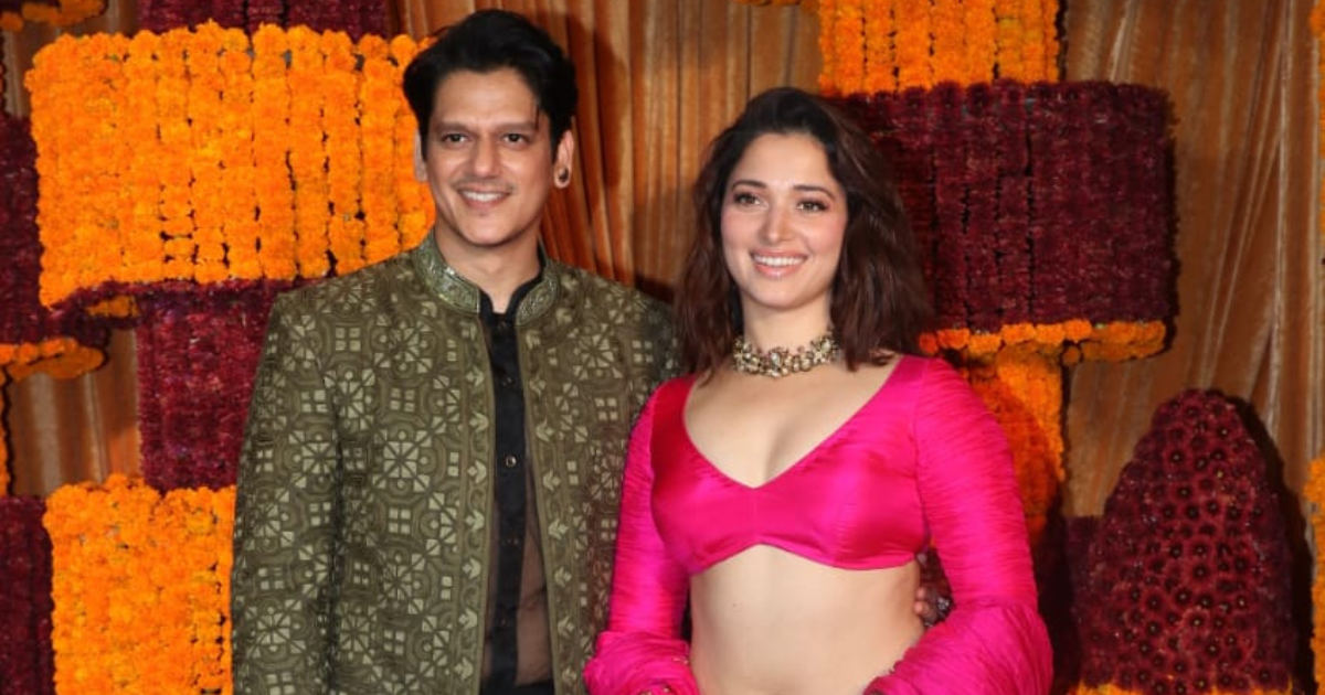 Tamannaah Bhatia Stuns in Pink Lehenga with Vijay Varma at Diwali Bash