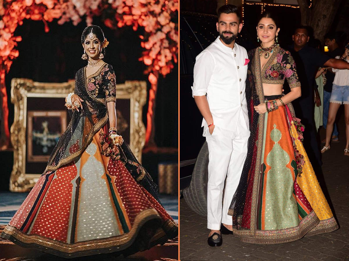 Did Neeti Mohan wear the same lehenga that Anushka Sharma wore for her  wedding?