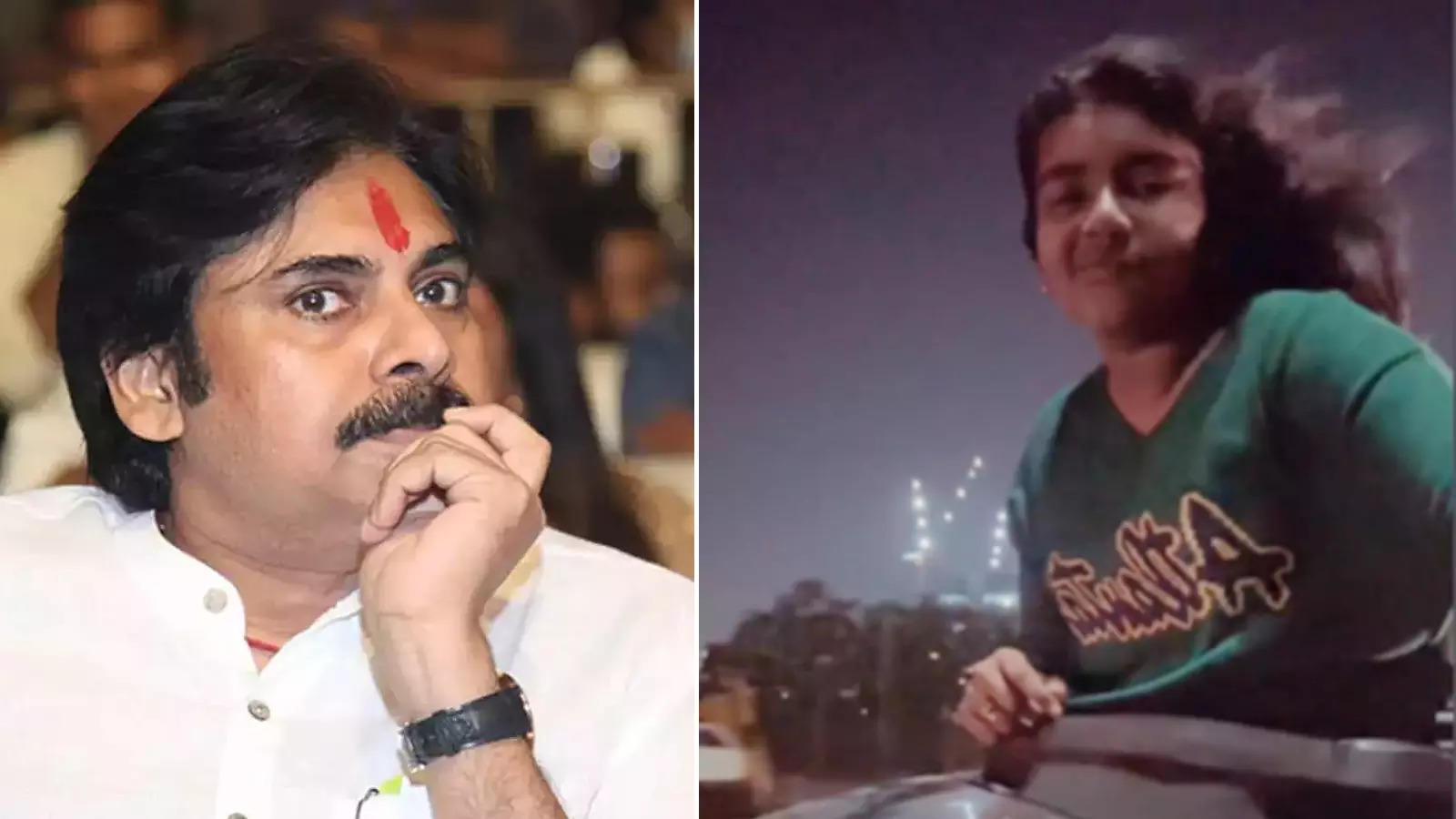 When Pawan Kalyan's daughter Aadya did a stunt on the roof of a car, now the video is going viral