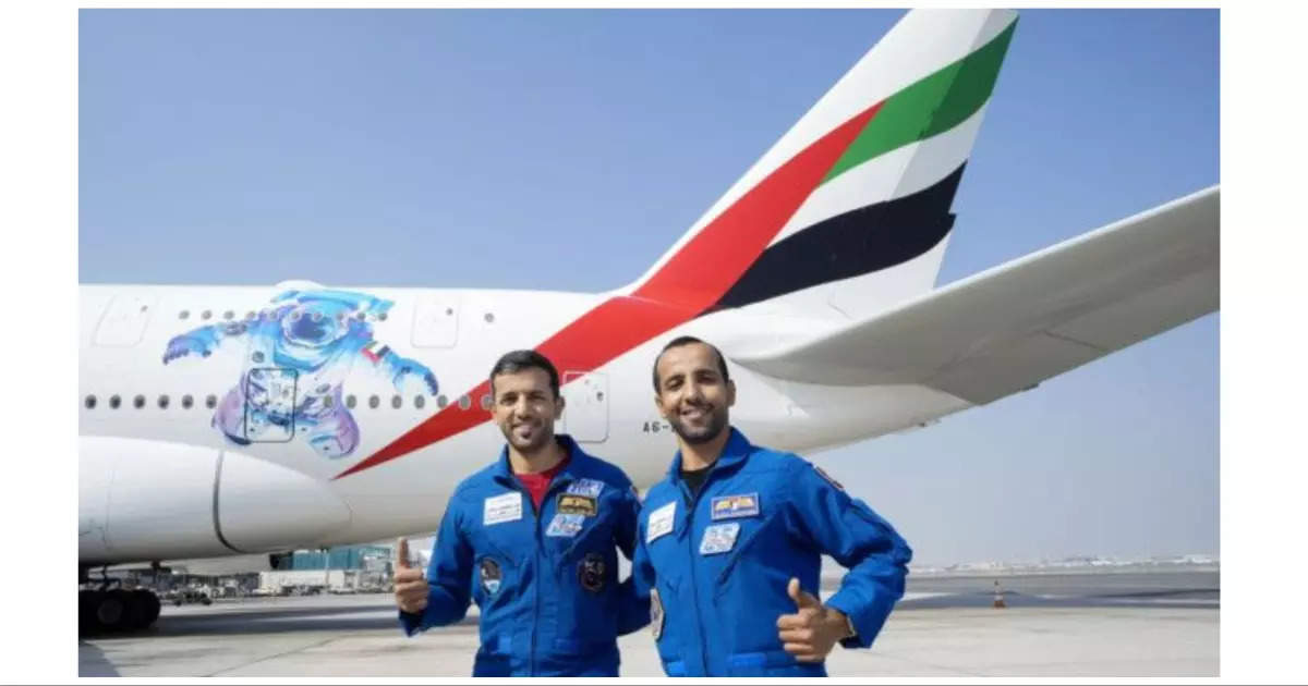desserts shaped like planets, and a space-themed menu;  Sultan Al Neyadi flew a special plane