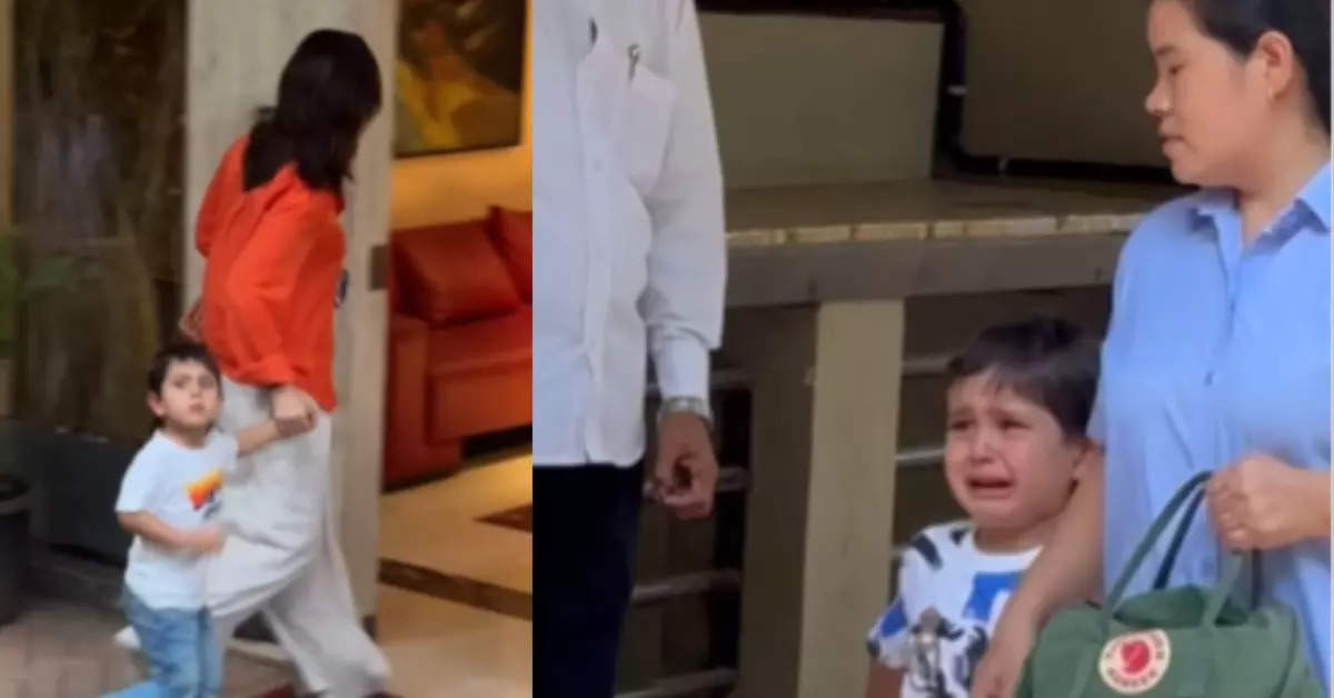 Kareena Kapoor's son Jeh sometimes cried loudly and sometimes kept staring at the paparazzi with big eyes, video went viral