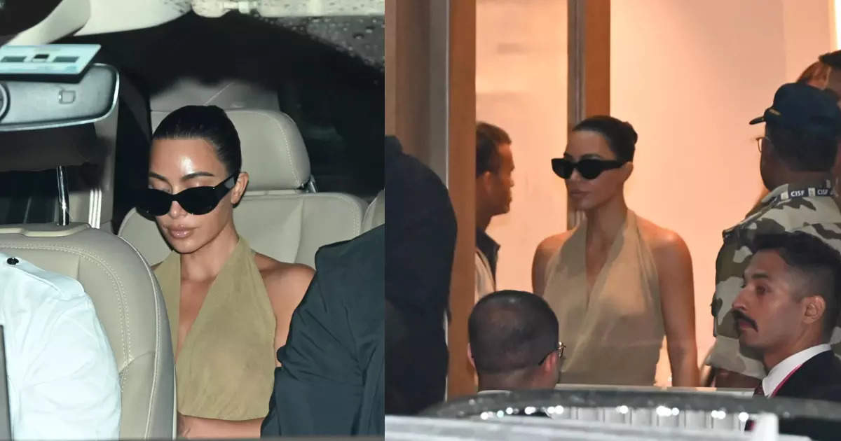 Kim Kardashian reached Mumbai with her sister for Anant-Radhika's wedding, welcomed in a Desi style at the hotel