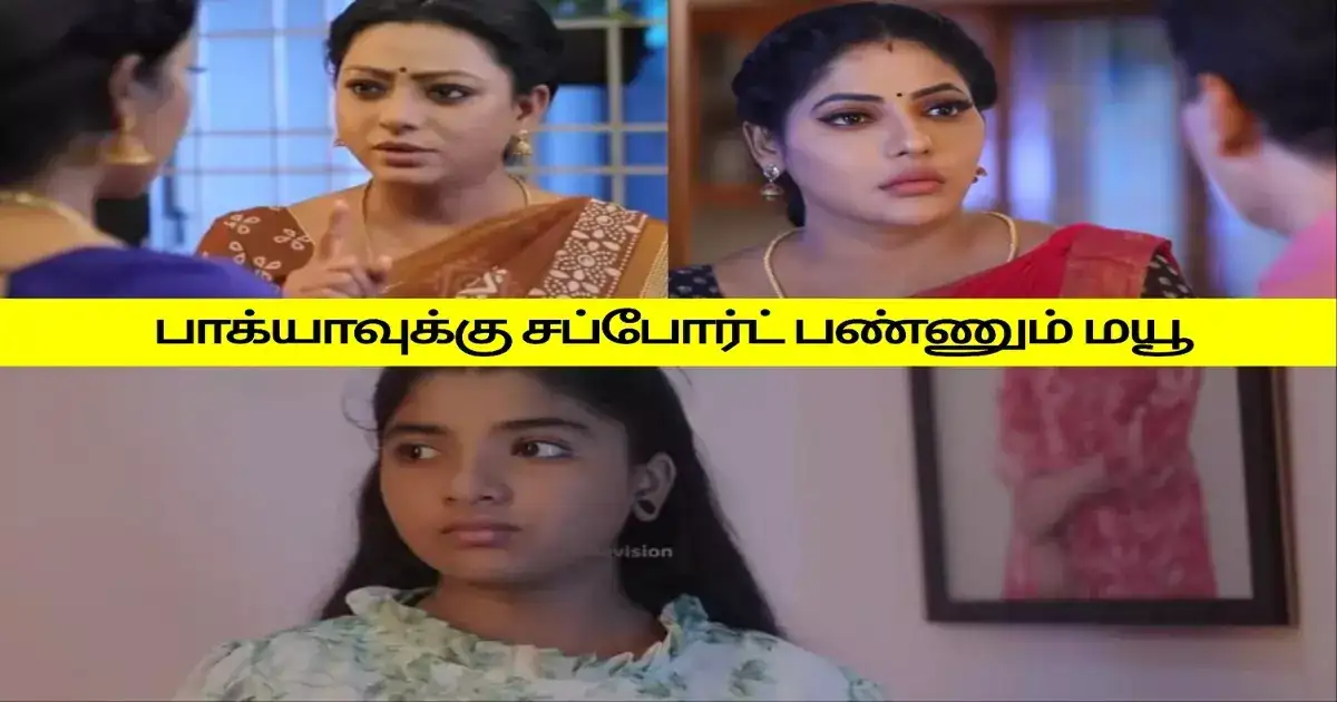 பாக்கியலட்சுமி சீரியல்: பாக்யா பற்றி மயூ சொன்ன வார்த்தை: அதிர்ச்சியில் உறைந்த ராதிகா.! 